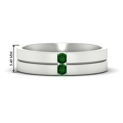 Mens 2 Stone Band Fascinating Diamonds
