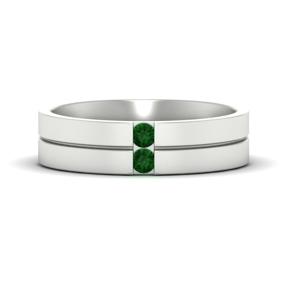 Mens 2 Stone Band Fascinating Diamonds