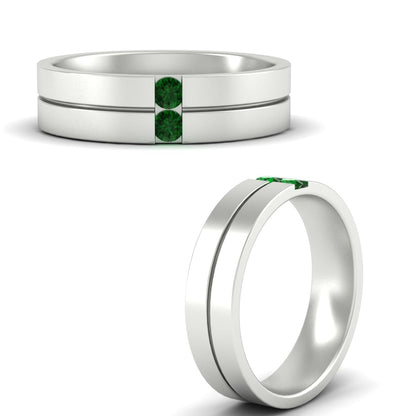 Mens 2 Stone Band Fascinating Diamonds