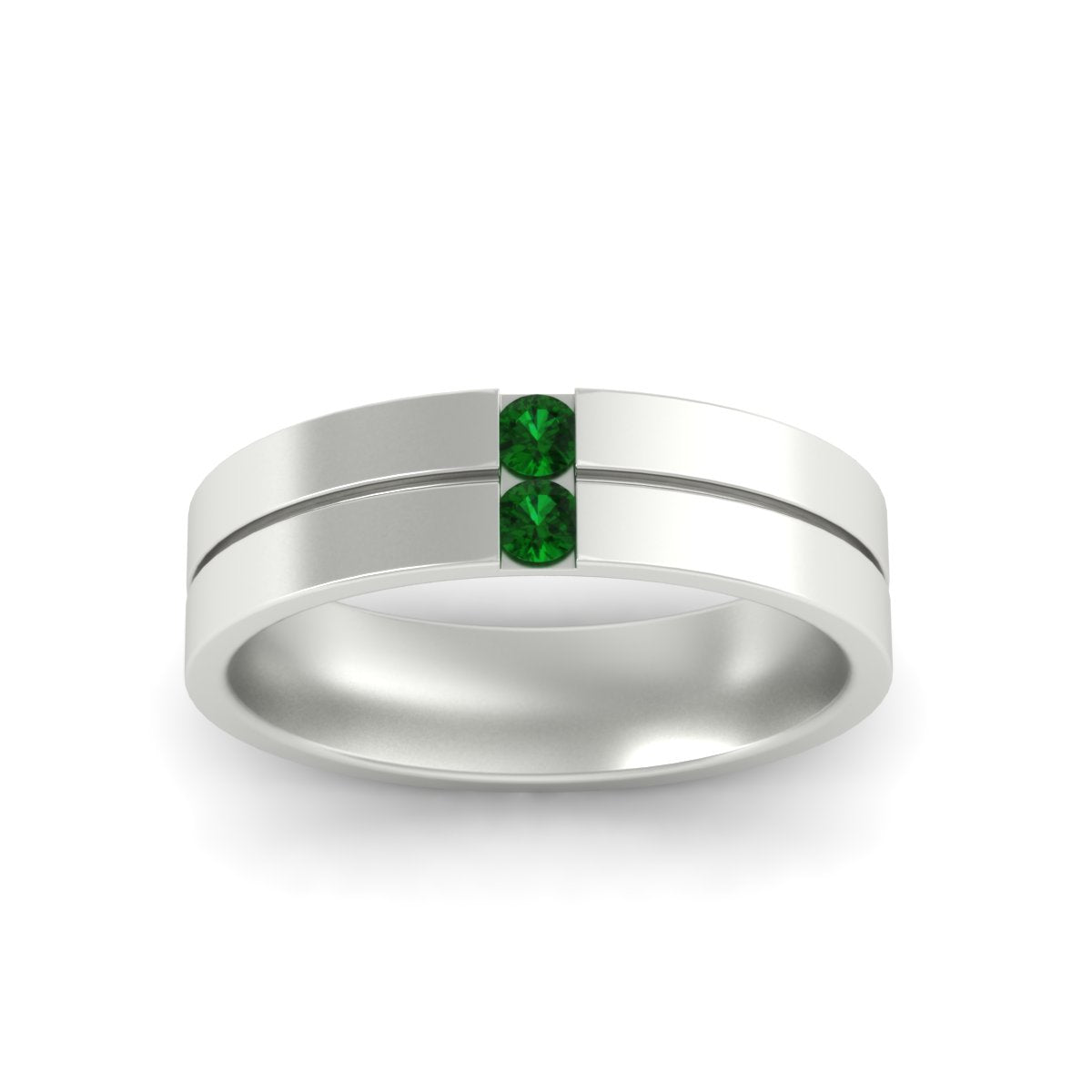 Mens 2 Stone Band Fascinating Diamonds