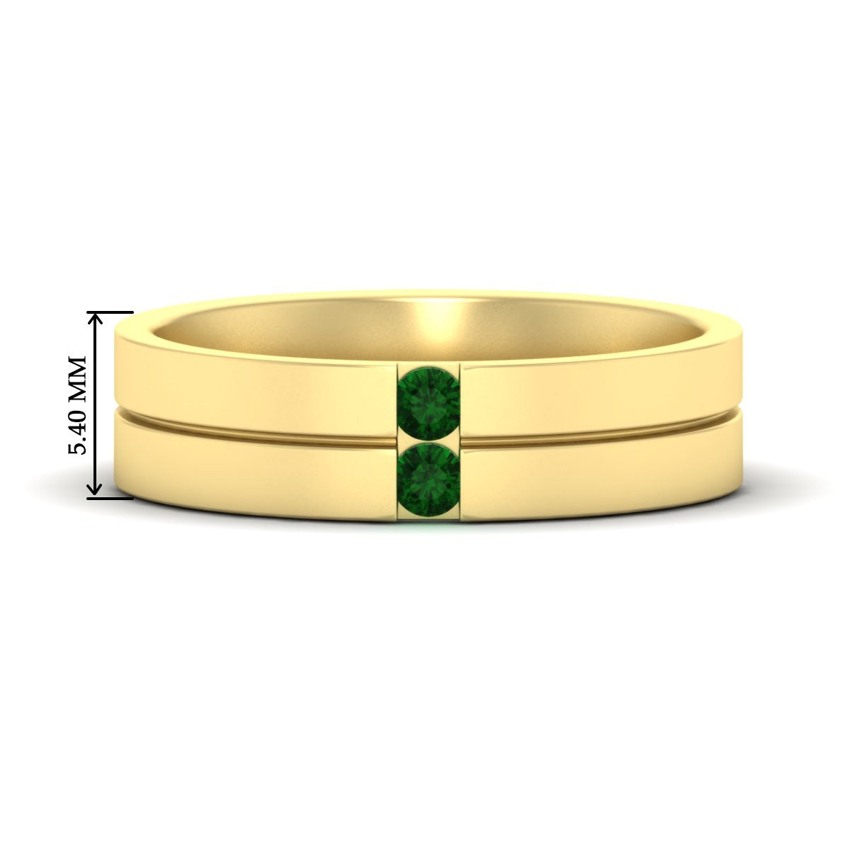 Mens 2 Stone Band Fascinating Diamonds