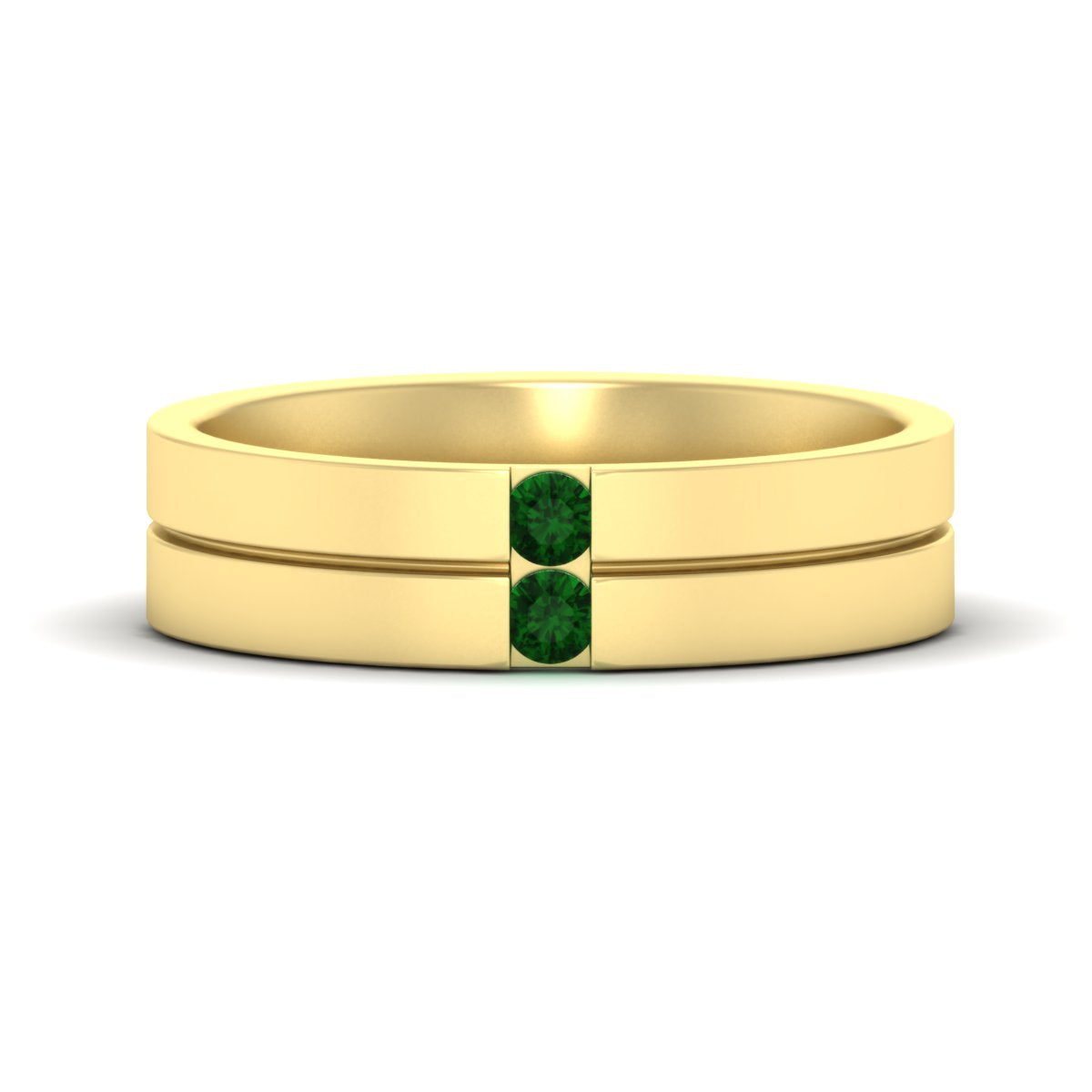 Mens 2 Stone Band Fascinating Diamonds