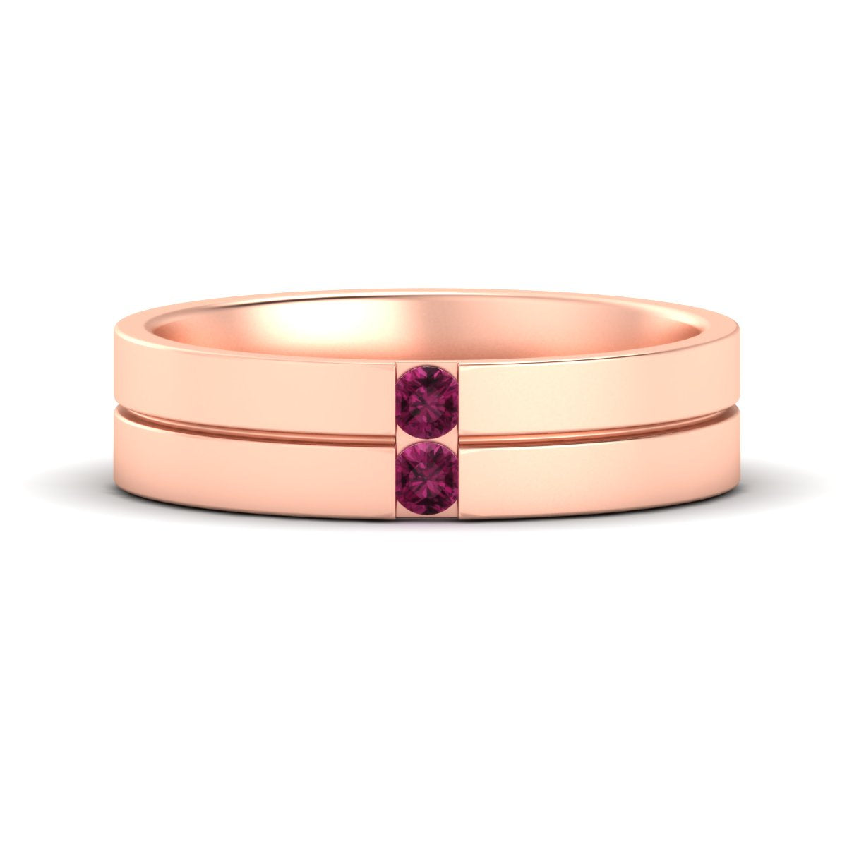 Mens 2 Stone Band Fascinating Diamonds