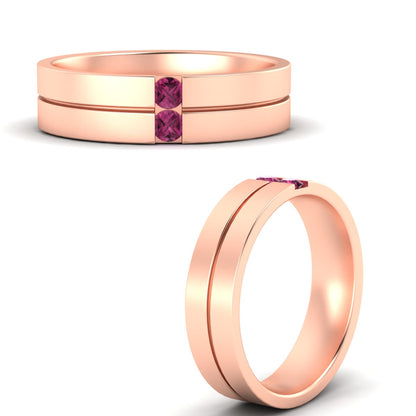 Mens 2 Stone Band Fascinating Diamonds