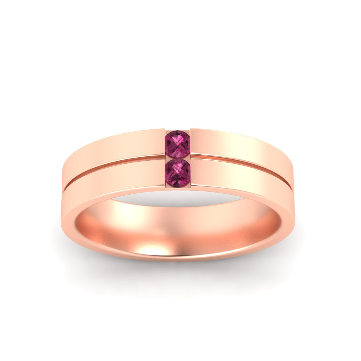Mens 2 Stone Band Fascinating Diamonds