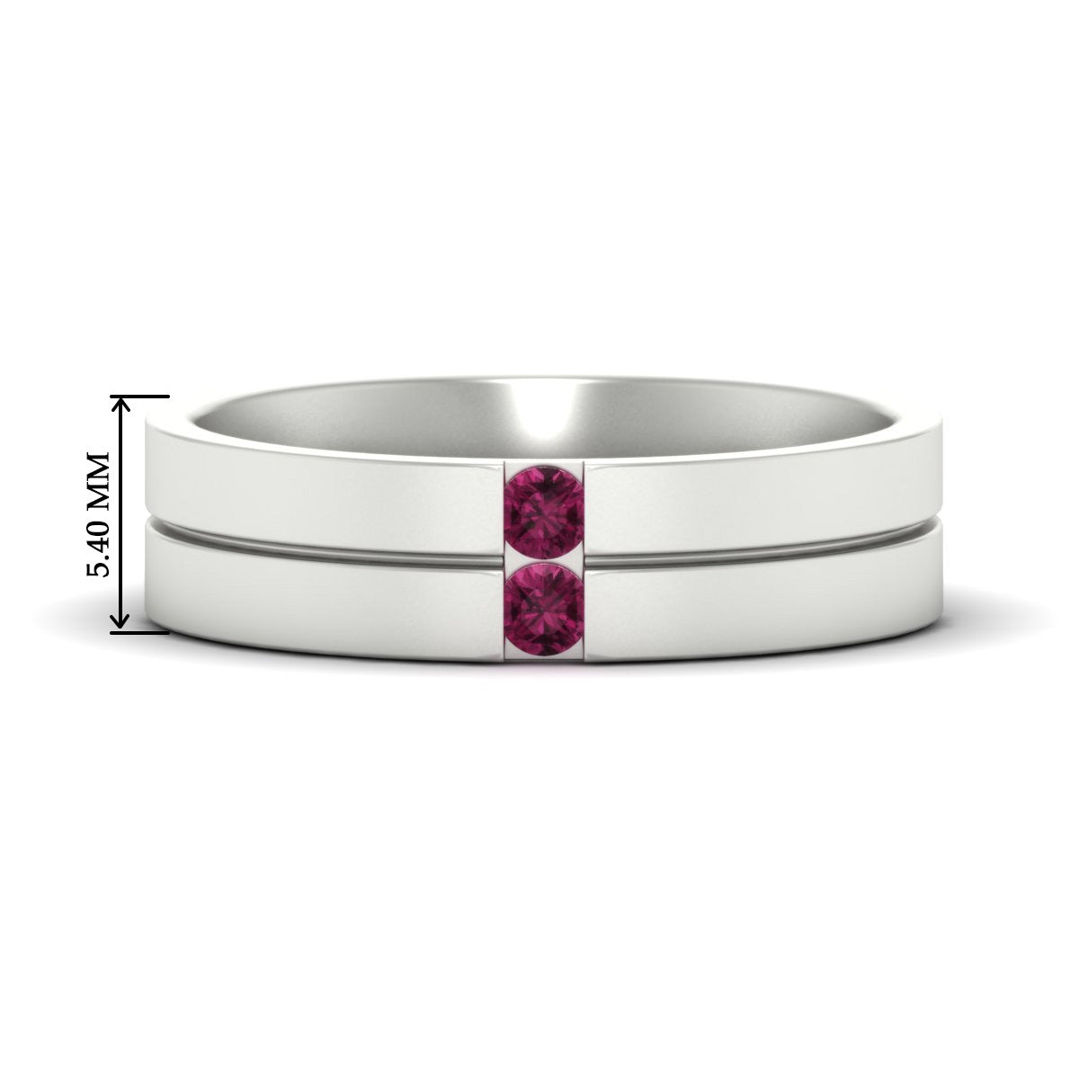 Mens 2 Stone Band Fascinating Diamonds