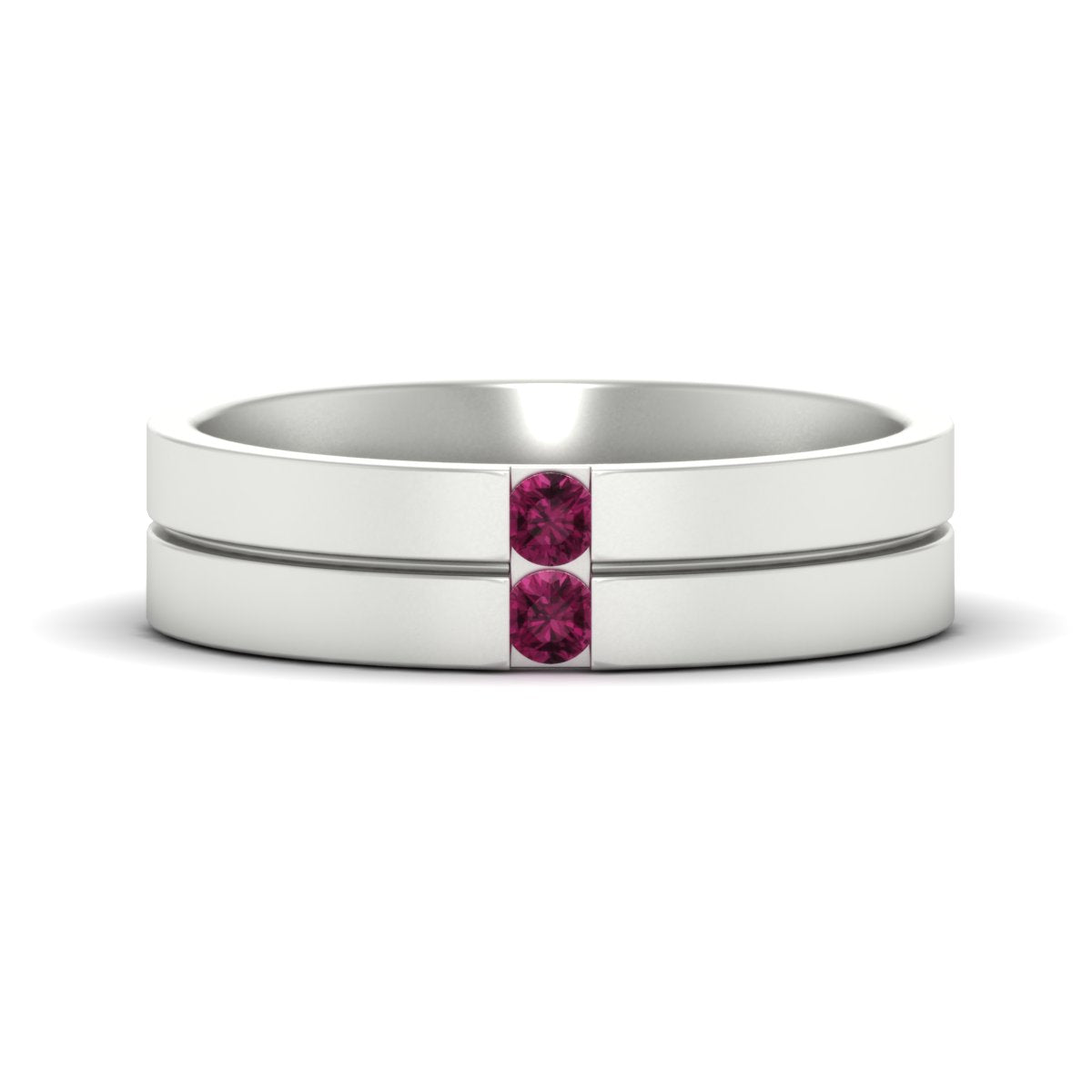 Mens 2 Stone Band Fascinating Diamonds