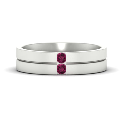 Mens 2 Stone Band Fascinating Diamonds