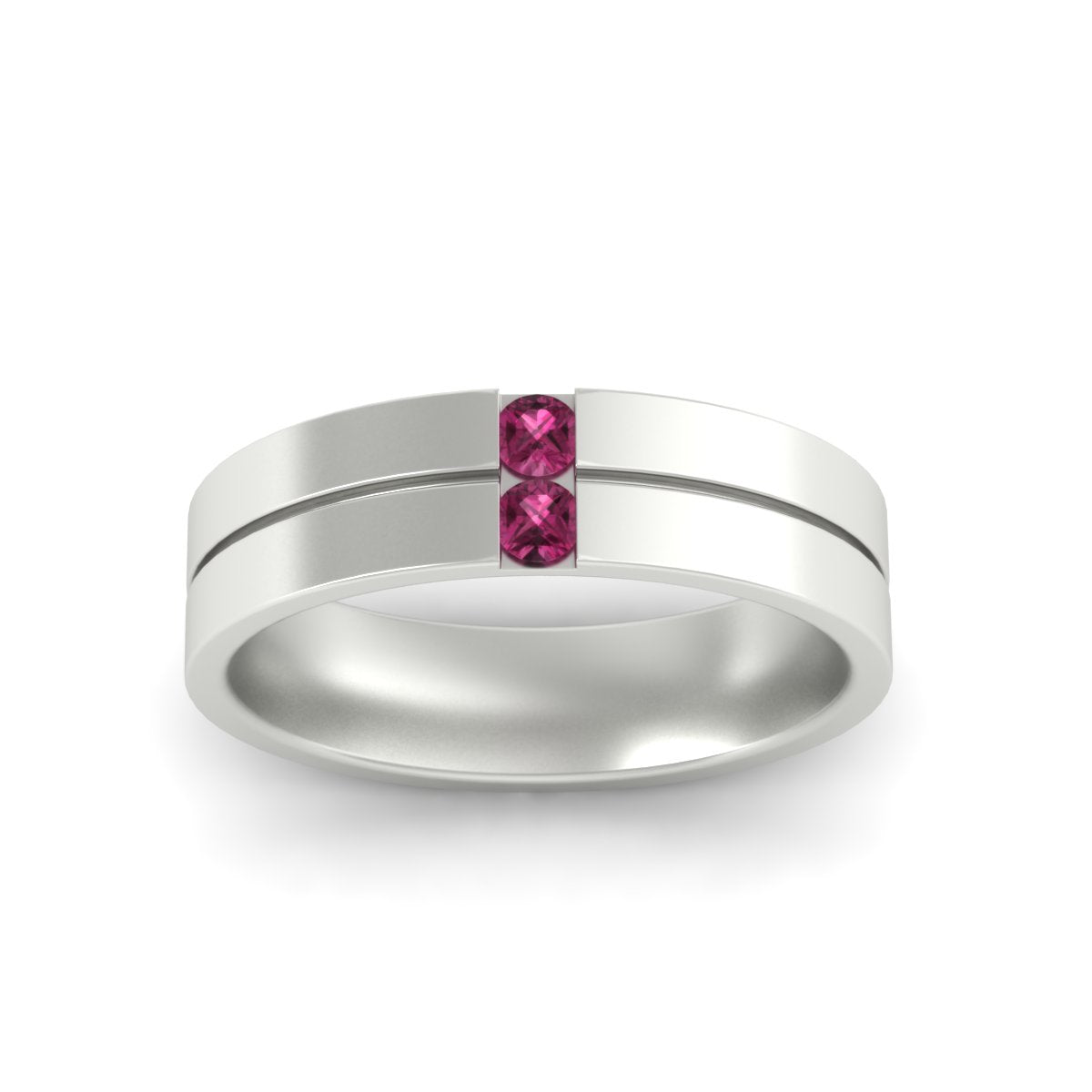 Mens 2 Stone Band Fascinating Diamonds