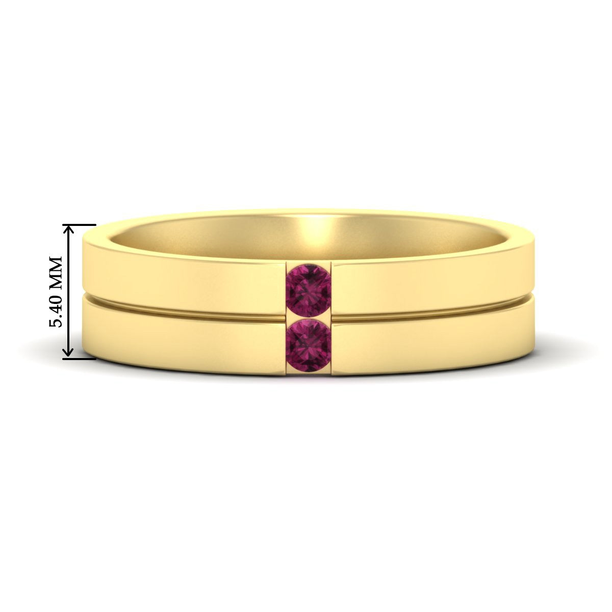 Mens 2 Stone Band Fascinating Diamonds