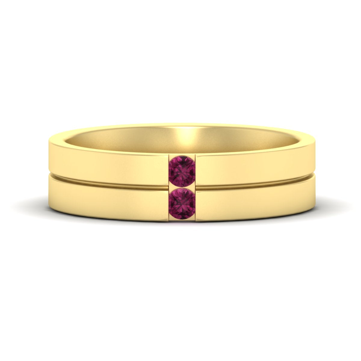 Mens 2 Stone Band Fascinating Diamonds