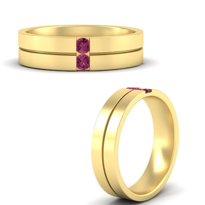 Mens 2 Stone Band Fascinating Diamonds