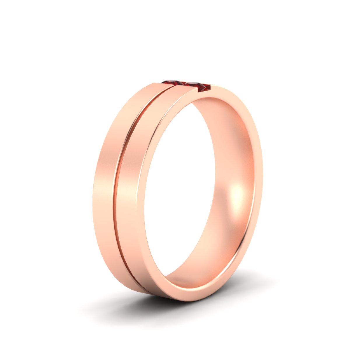 Mens 2 Stone Band Fascinating Diamonds