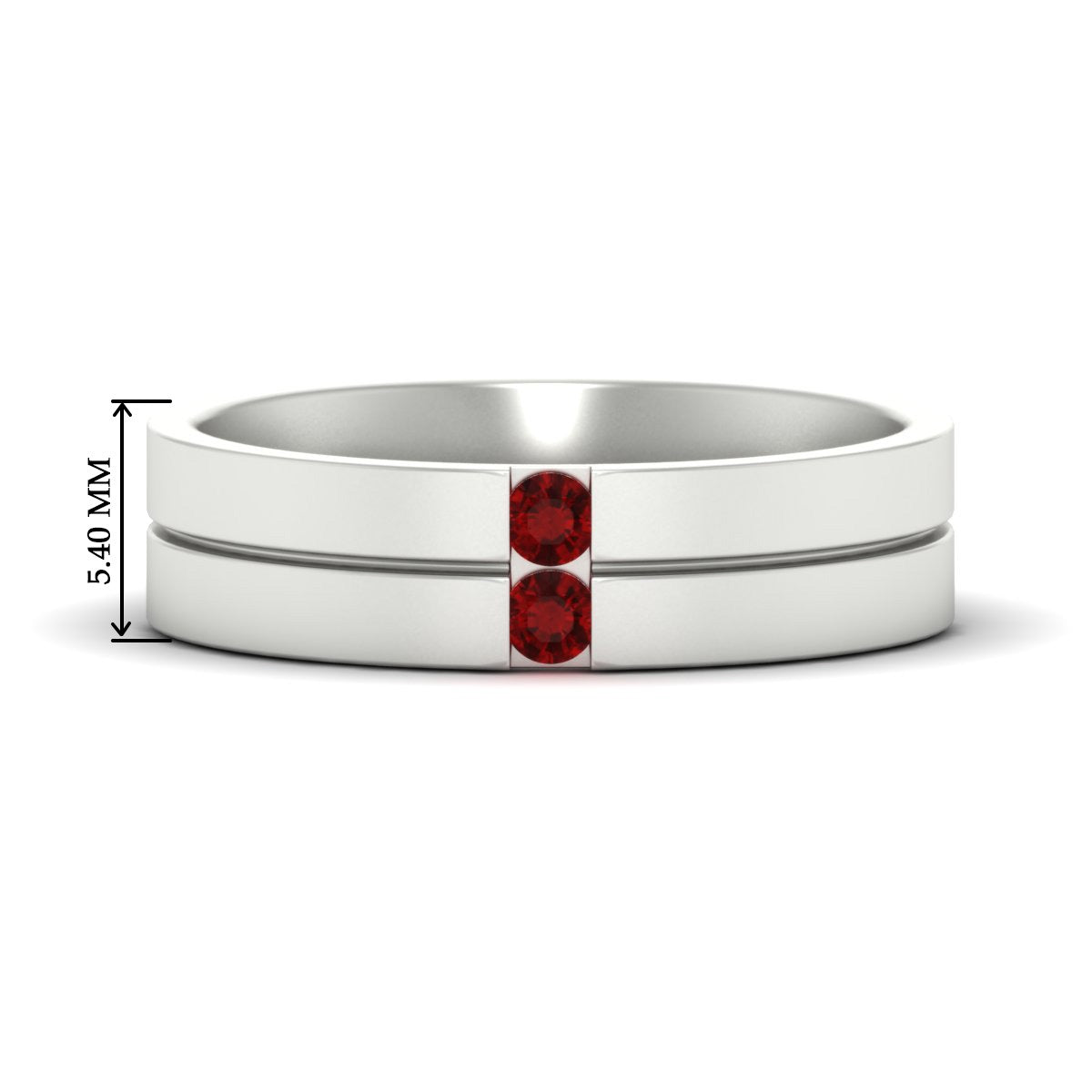 Mens 2 Stone Band Fascinating Diamonds