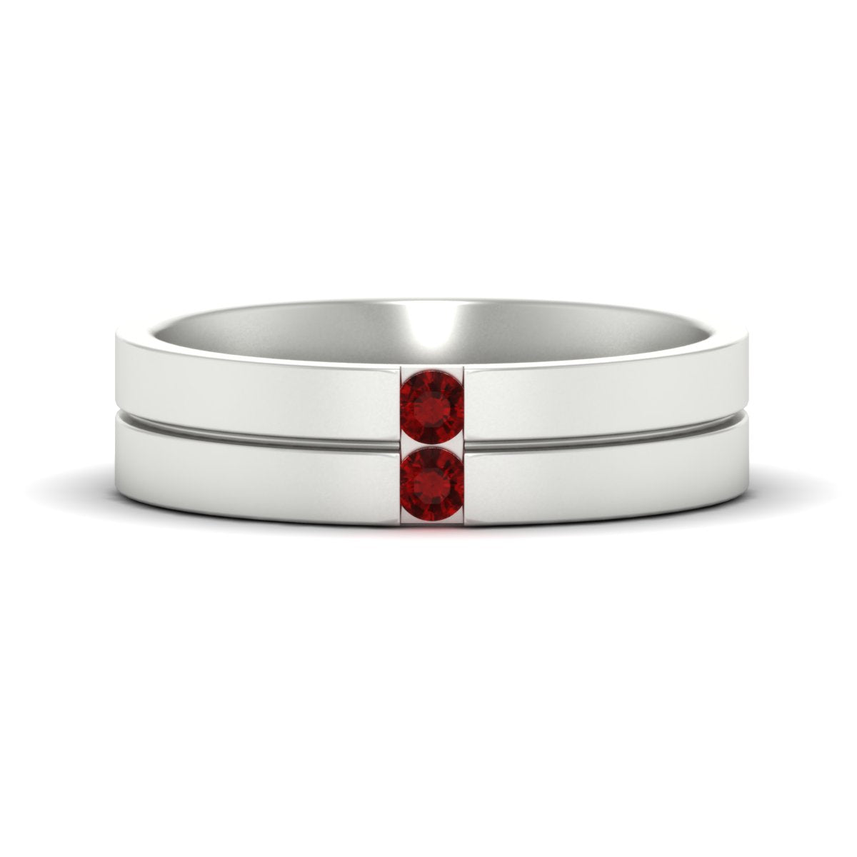 Mens 2 Stone Band Fascinating Diamonds