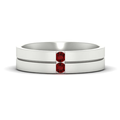 Mens 2 Stone Band Fascinating Diamonds