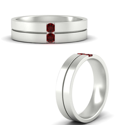 Mens 2 Stone Band Fascinating Diamonds
