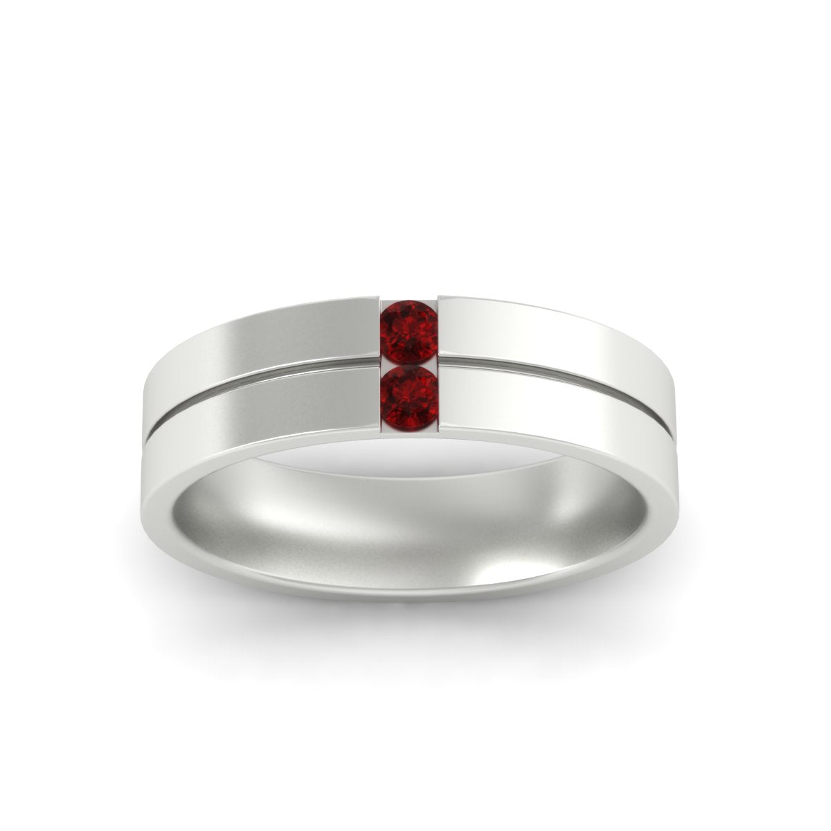 Mens 2 Stone Band Fascinating Diamonds