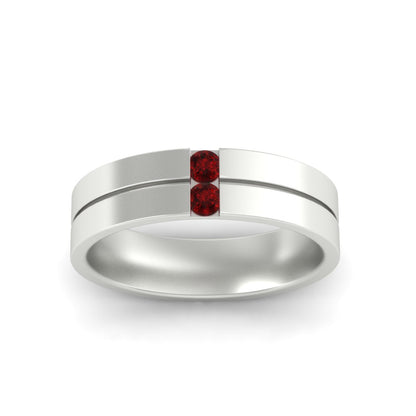 Mens 2 Stone Band Fascinating Diamonds