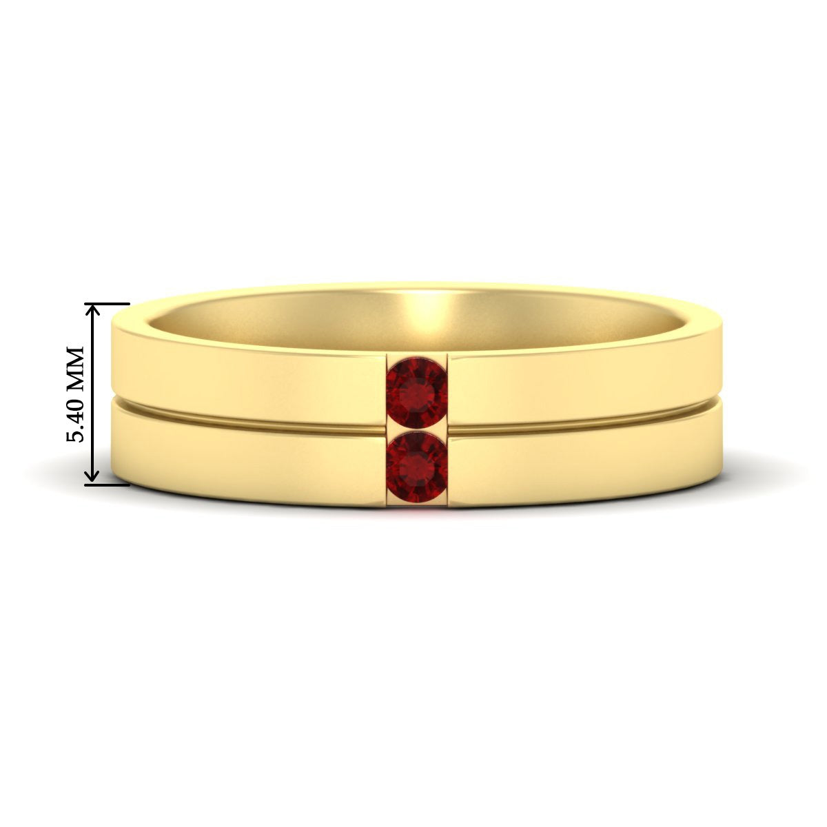 Mens 2 Stone Band Fascinating Diamonds