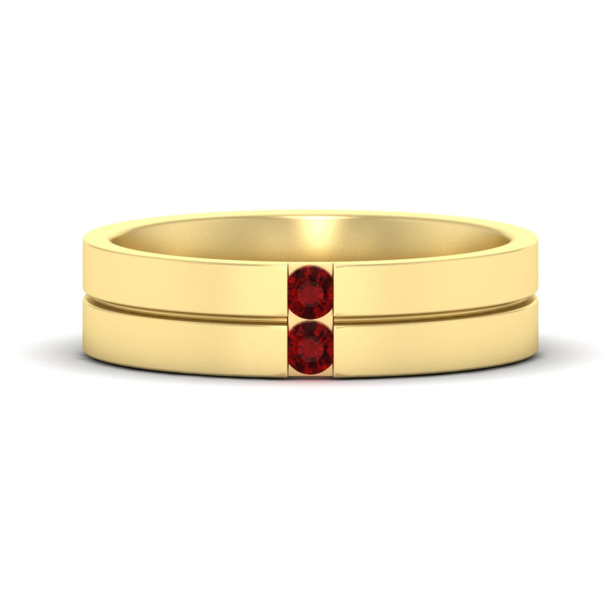 Mens 2 Stone Band Fascinating Diamonds