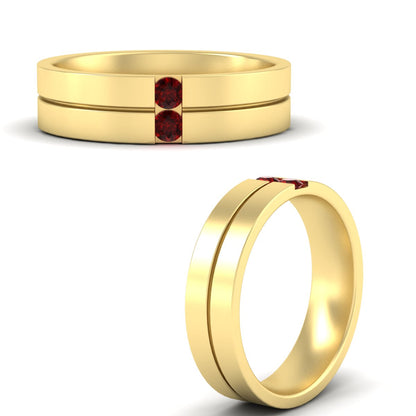 Mens 2 Stone Band Fascinating Diamonds