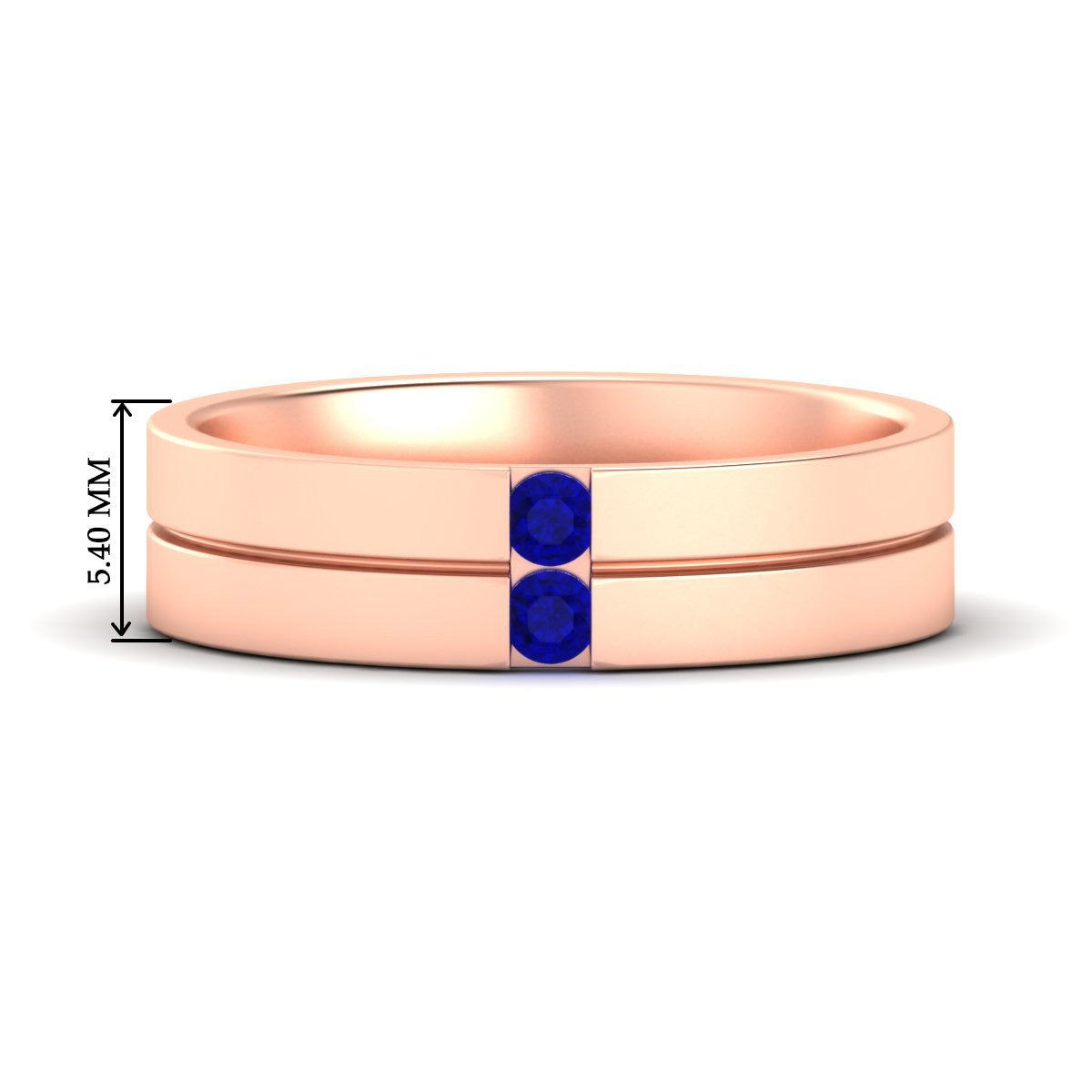Mens 2 Stone Band Fascinating Diamonds