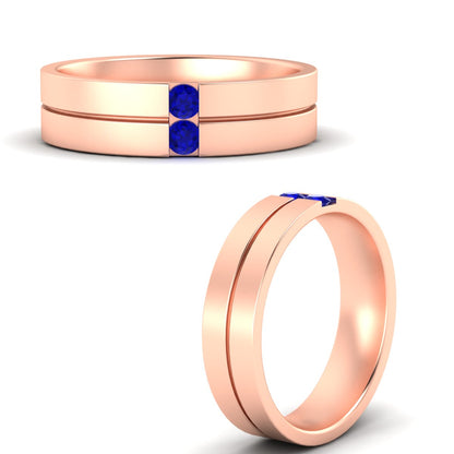 Mens 2 Stone Band Fascinating Diamonds
