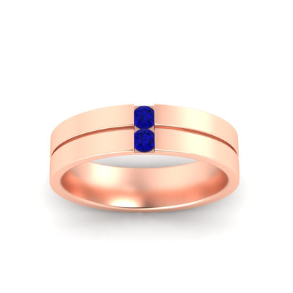 Mens 2 Stone Band Fascinating Diamonds