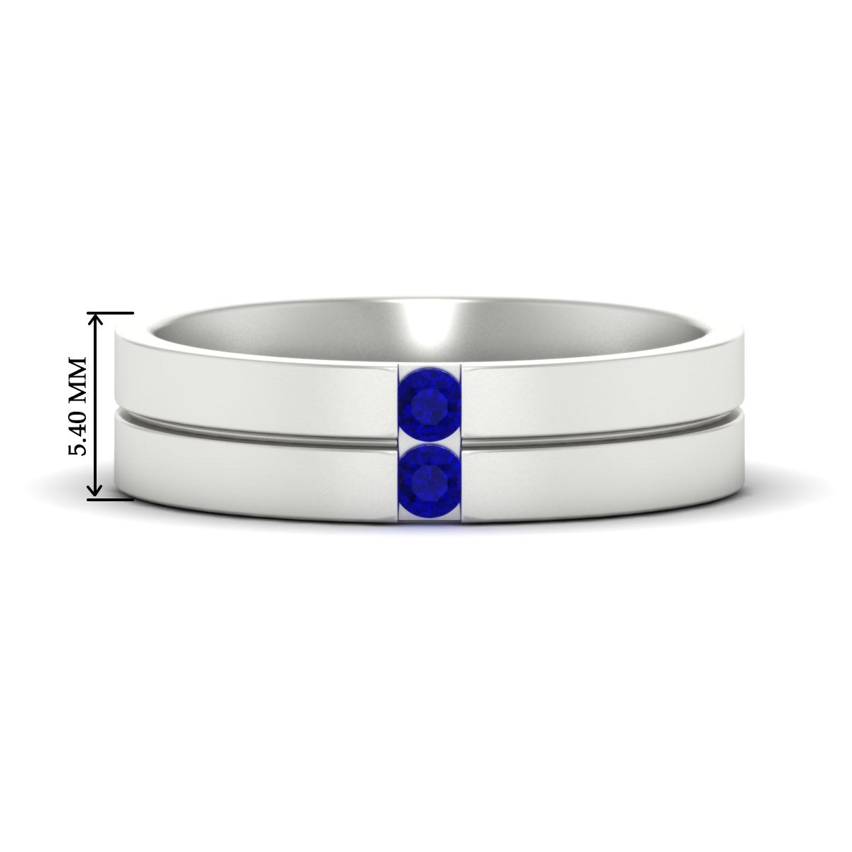 Mens 2 Stone Band Fascinating Diamonds