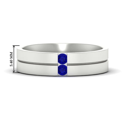 Mens 2 Stone Band Fascinating Diamonds