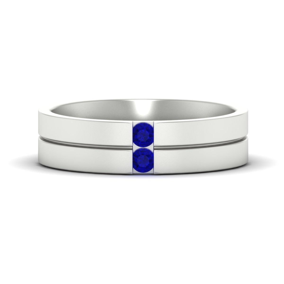 Mens 2 Stone Band Fascinating Diamonds