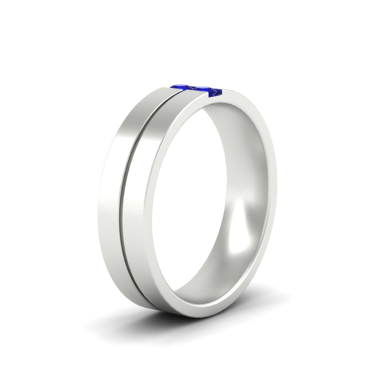 Mens 2 Stone Band Fascinating Diamonds
