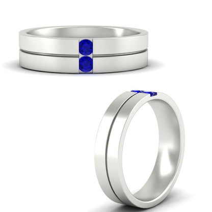 Mens 2 Stone Band Fascinating Diamonds