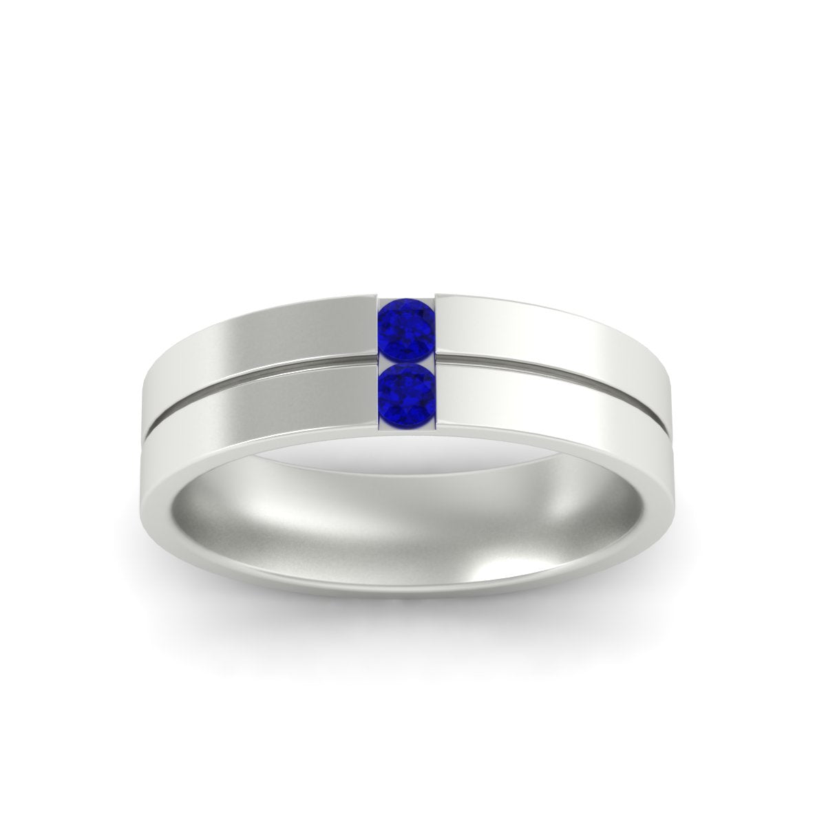 Mens 2 Stone Band Fascinating Diamonds