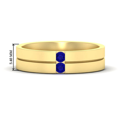 Mens 2 Stone Band Fascinating Diamonds