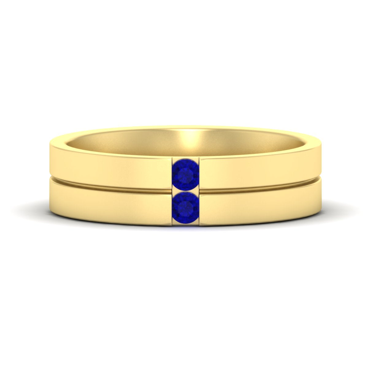 Mens 2 Stone Band Fascinating Diamonds