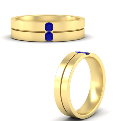 Mens 2 Stone Band Fascinating Diamonds