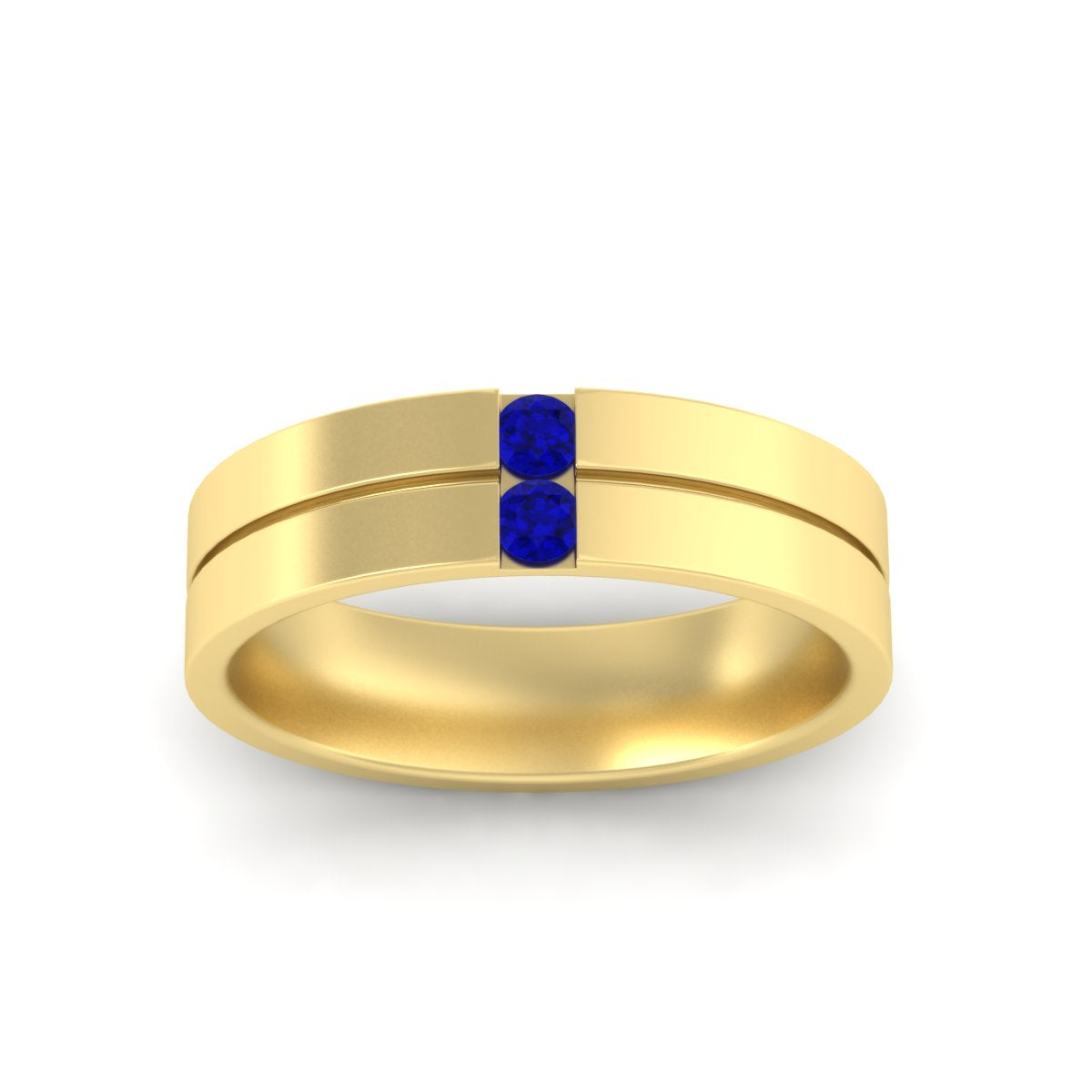 Mens 2 Stone Band Fascinating Diamonds