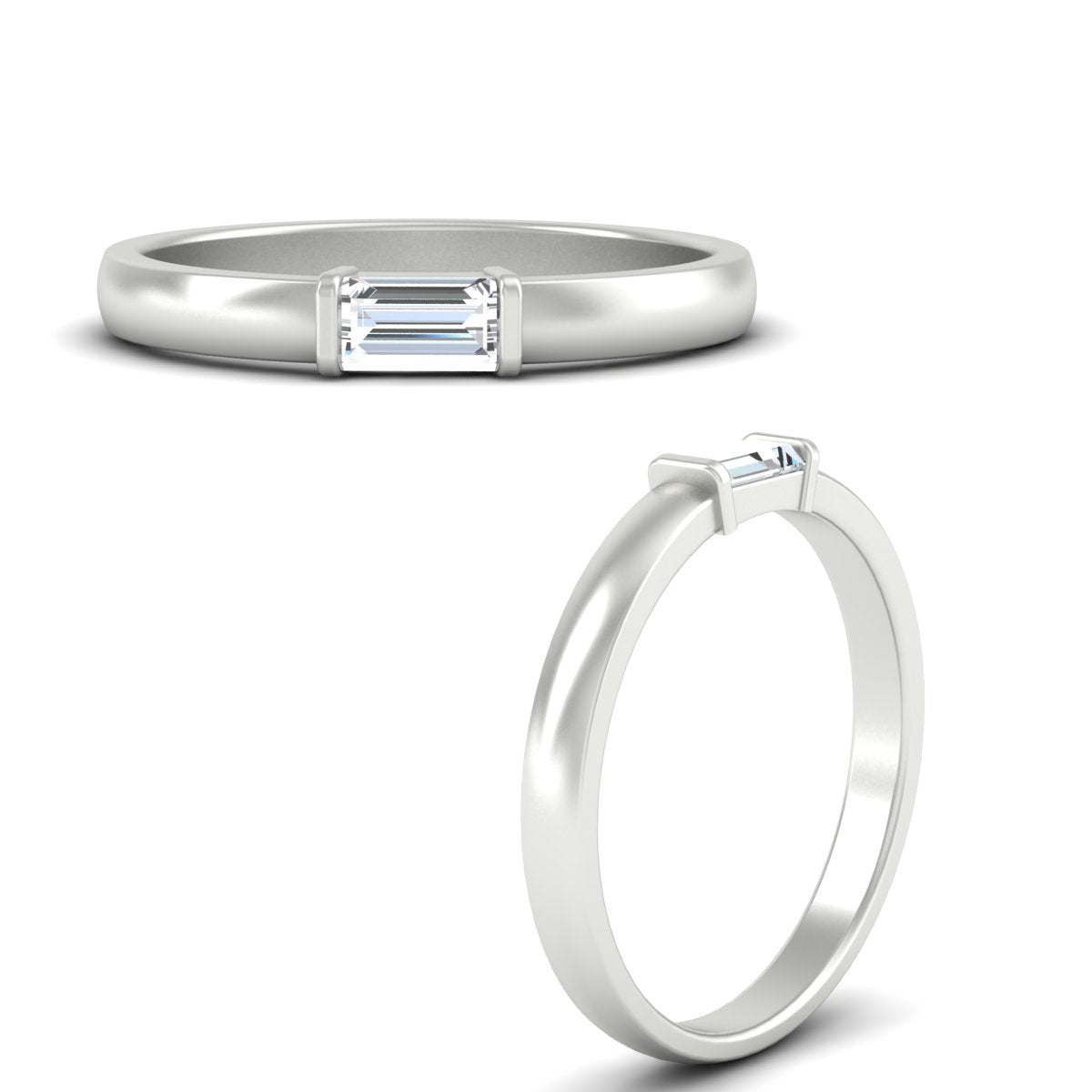 Mens Baguette Diamond Engagement Ring Fascinating Diamonds