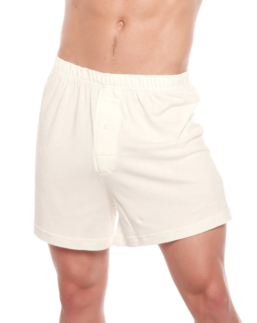 Men's Bamboo Viscose/Organic Cotton Tank Top True Navy Color + Boxer Style Underwear White Color Spun Bamboo