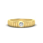 Mens Bezel Set Modern Wedding Ring Fascinating Diamonds