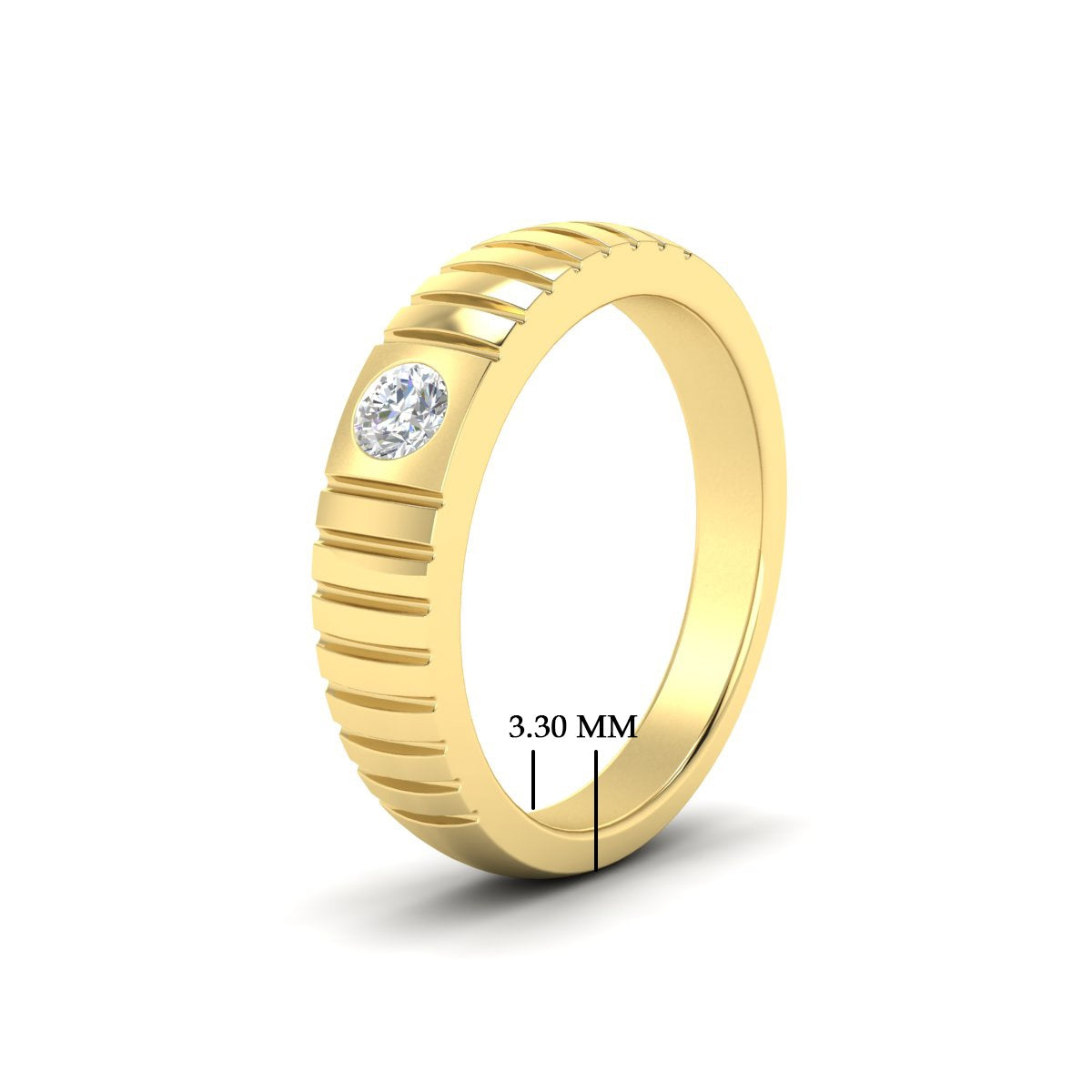 Mens Bezel Set Modern Wedding Ring Fascinating Diamonds