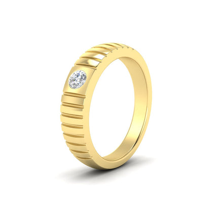 Mens Bezel Set Modern Wedding Ring Fascinating Diamonds