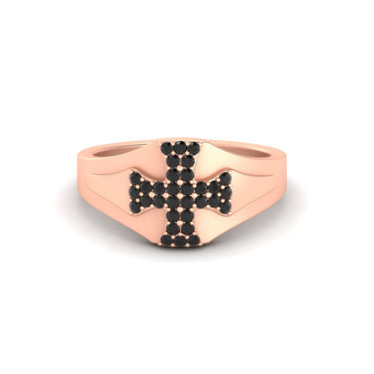 Mens Cross Gemstone Engagement Ring Fascinating Diamonds