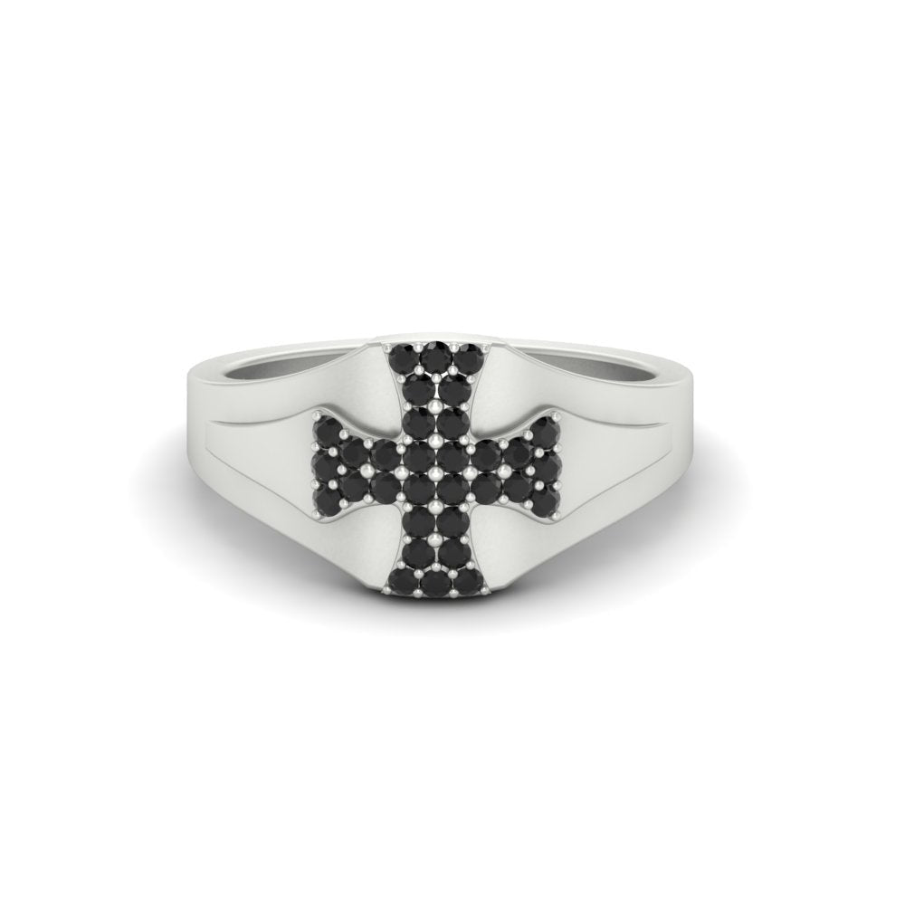 Mens Cross Gemstone Engagement Ring Fascinating Diamonds