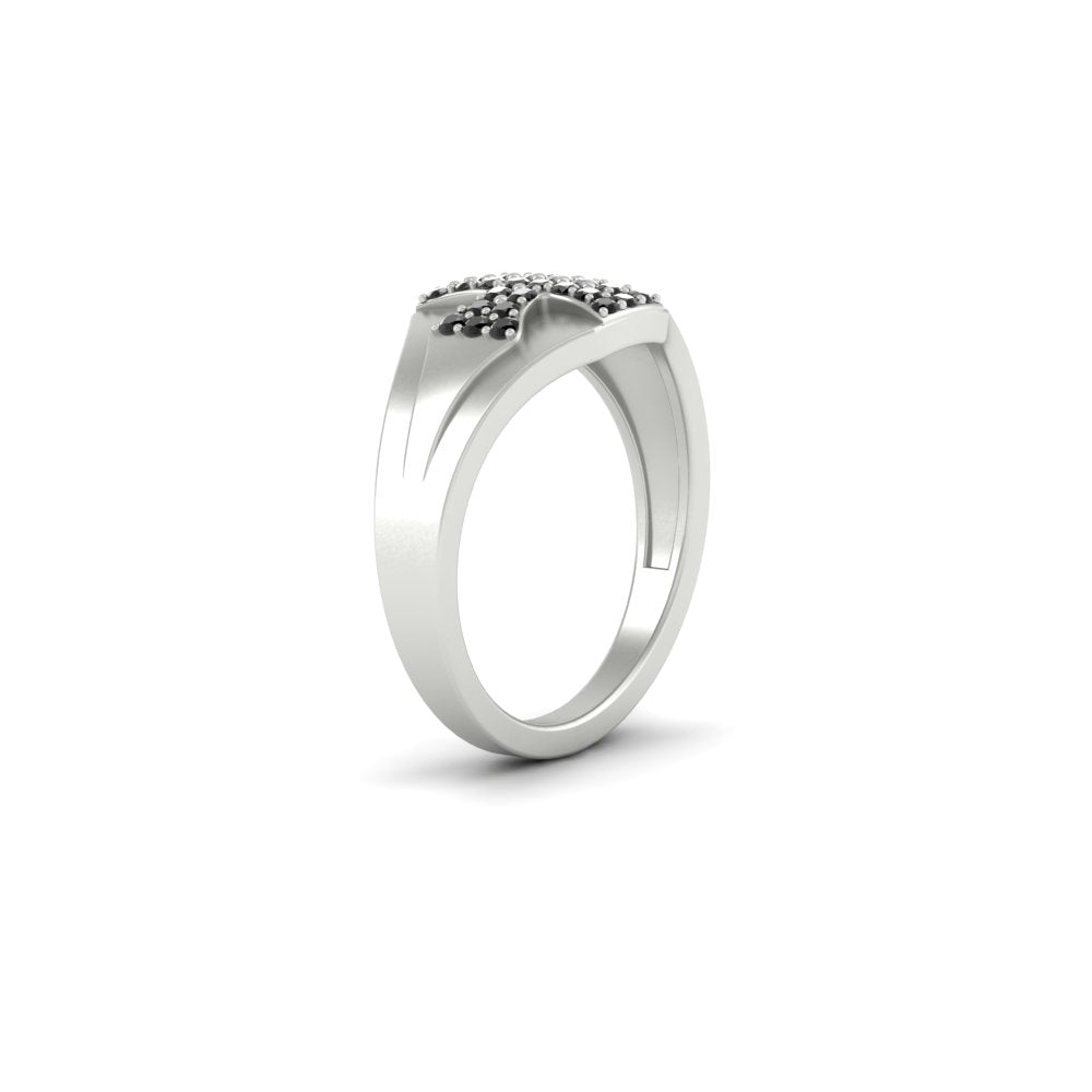 Mens Cross Gemstone Engagement Ring Fascinating Diamonds