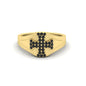 Mens Cross Gemstone Engagement Ring Fascinating Diamonds