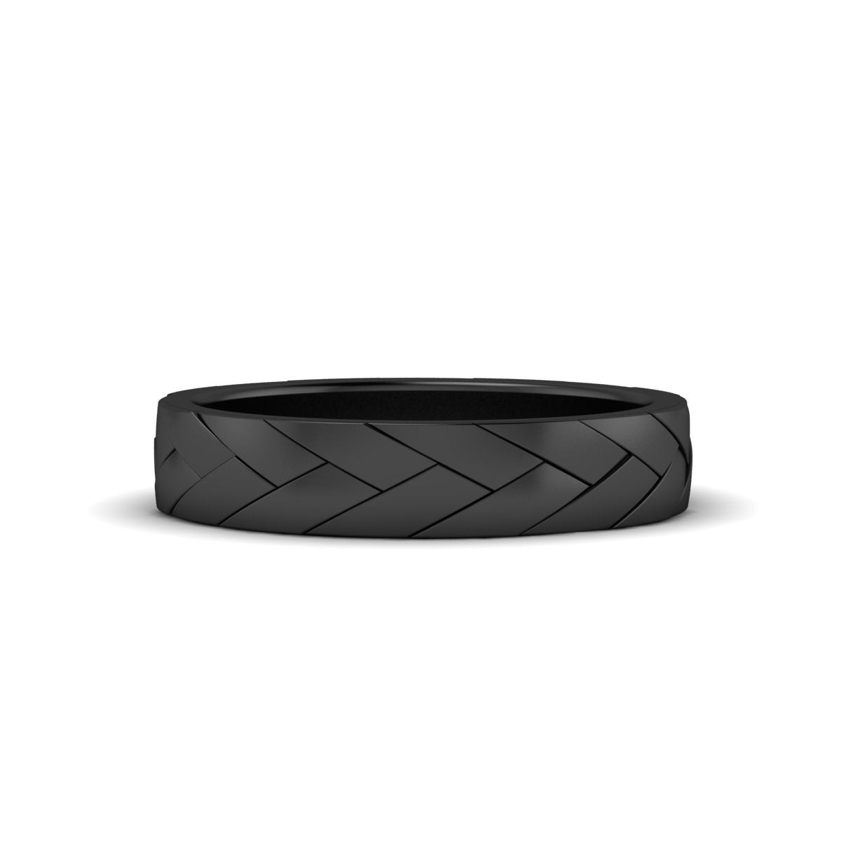 Mens Braided Design Promise Ring Fascinating Diamonds