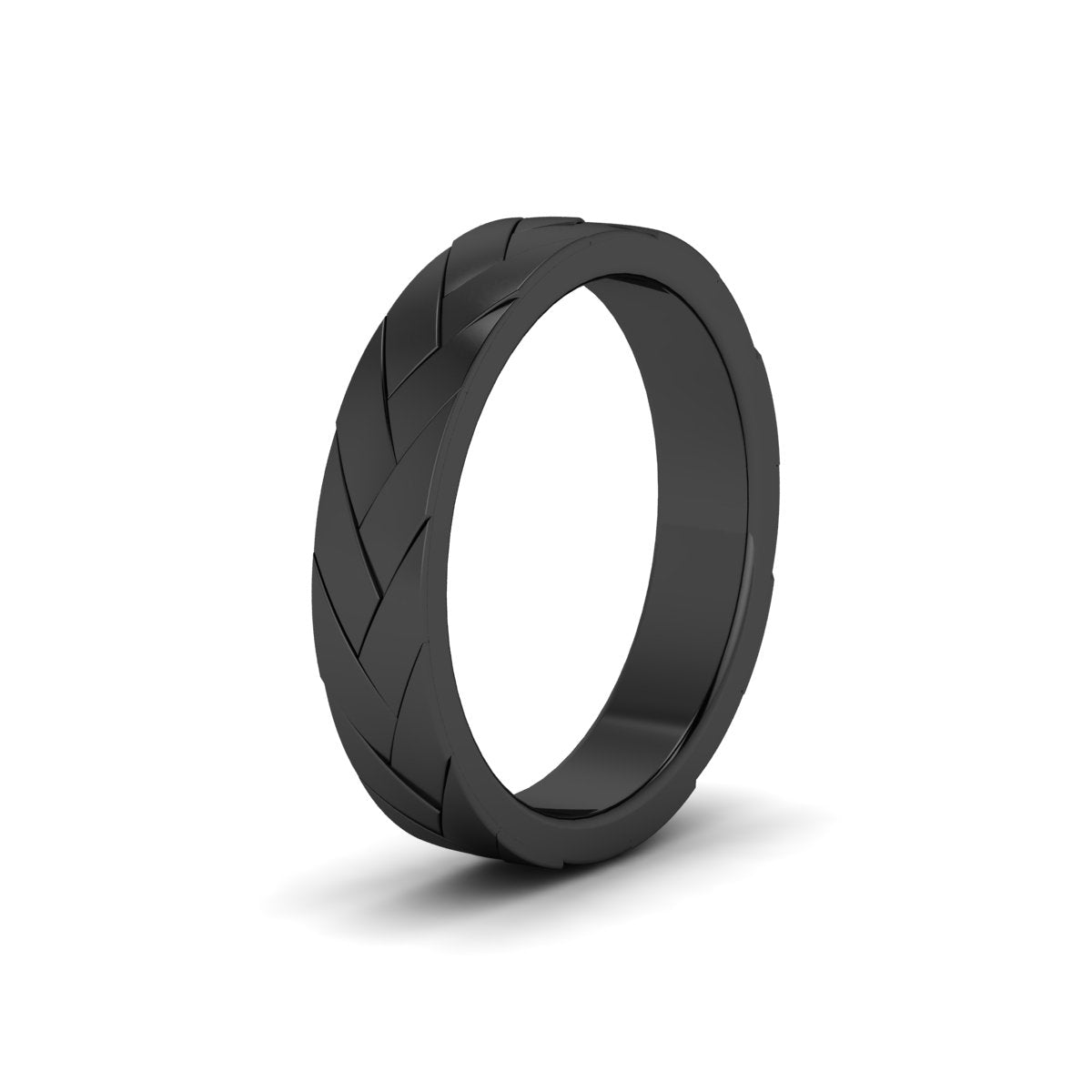 Mens Braided Design Promise Ring Fascinating Diamonds